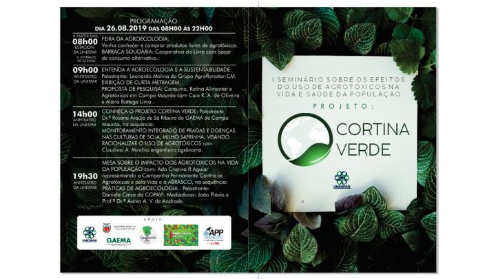 CAMPO MOURÃO VAI SEDIAR  O I SEMINÁRIO SOBRE OS EFEITOS DO USO DE AGROTÓXICOS