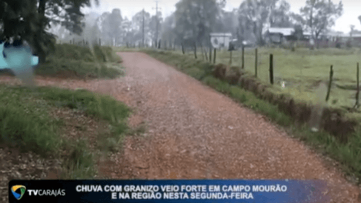 CHUVA COM GRANIZO VEIO FORTE EM CAMPO MOURÃO E NA REGIÃO DA COMCAM