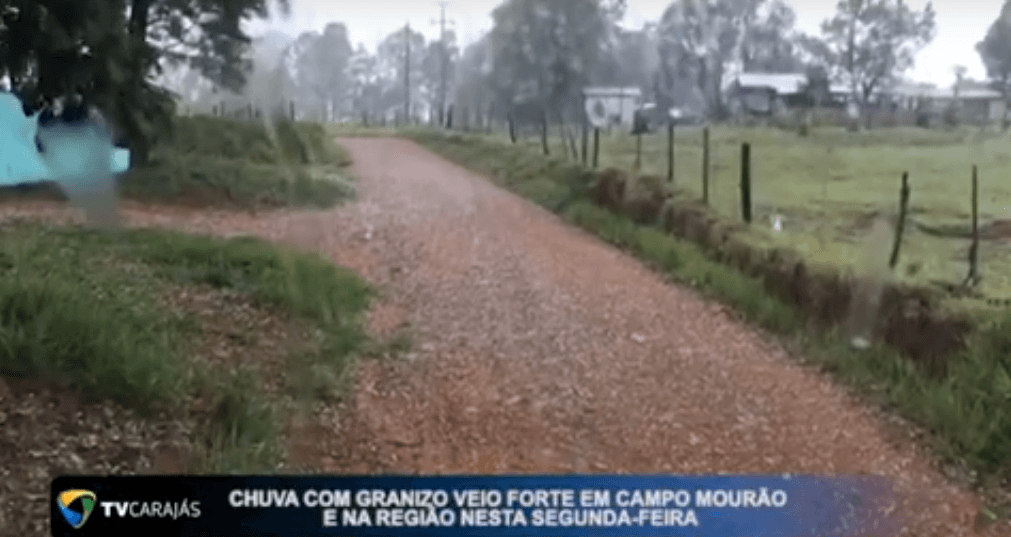 CHUVA COM GRANIZO VEIO FORTE EM CAMPO MOURÃO E NA REGIÃO DA COMCAM