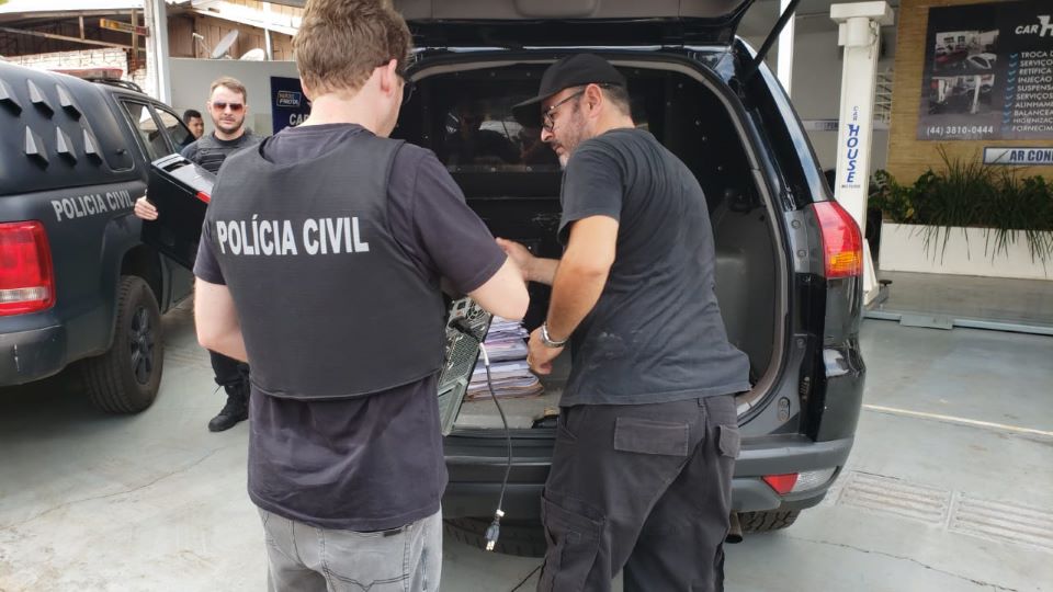 Polícia Civil desencadeou operação em oficina mecânica em Campo Mourão
