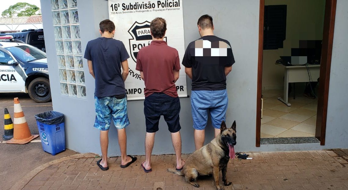 CANIL da Polícia Militar localiza drogas sintéticas com estudantes em Campo Mourão .