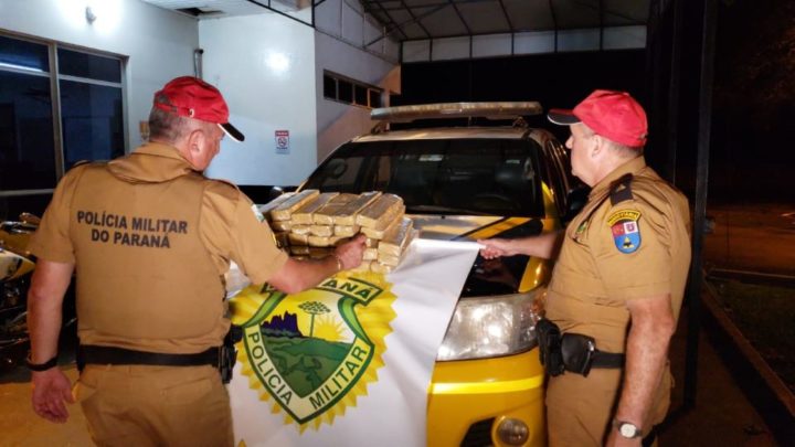 Passageiro é preso pela Polícia Rodoviária Estadual de Peabiru com mais de 20 quilos de maconha