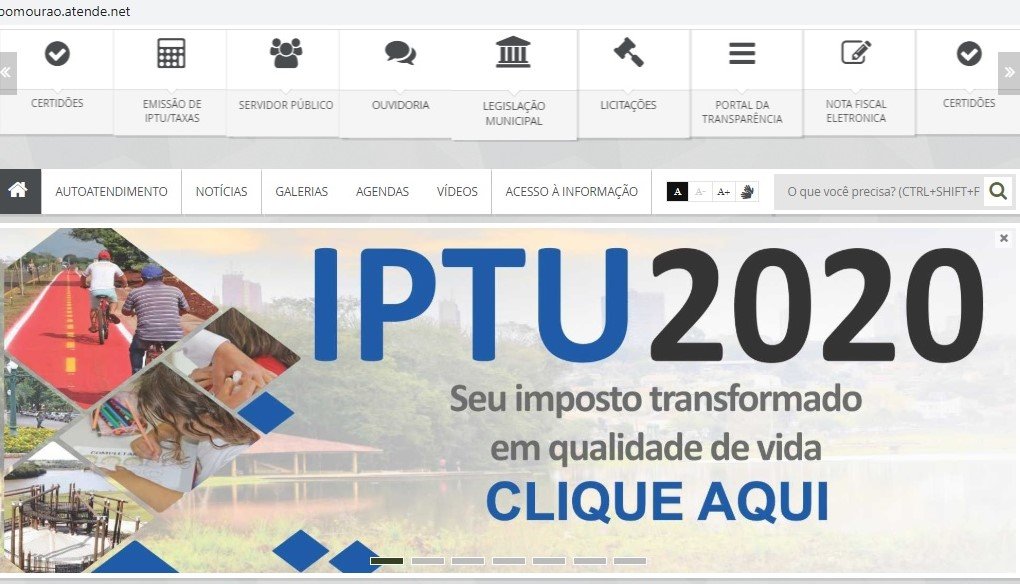 Vencimento da cota única ou parcelamento do IPTU programado para dia 10 de março