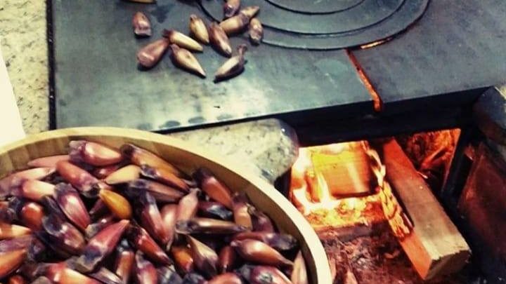 Venda de pinhão aumenta com o frio Venda de pinhão aumenta com o frio