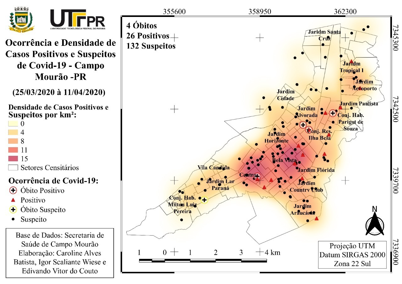 Mapeamento do COVID-19 está sendo realizado pela UTFPR em Campo Mourão