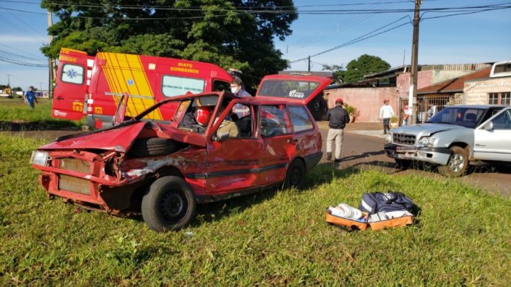 Dois graves acidentes que deixou três pessoas feridas em Campo Mourão
