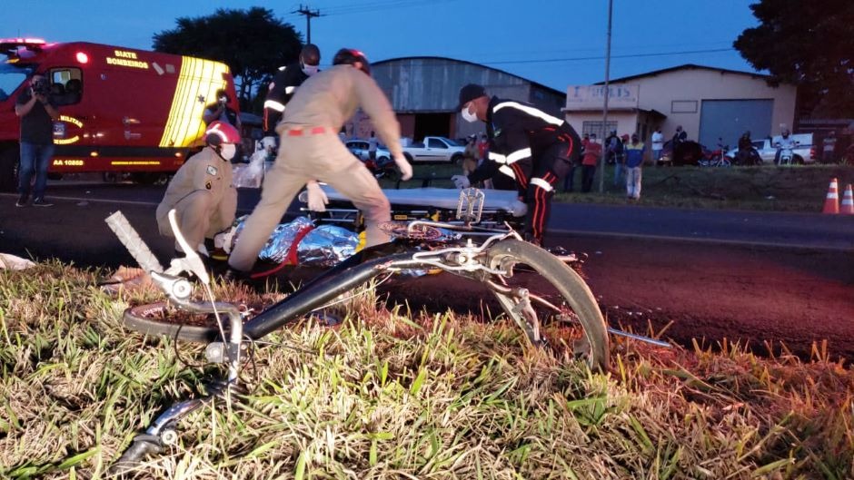Dois acidentes na rodovia PR-158 envolvendo ciclistas deixa vítimas com ferimentos graves