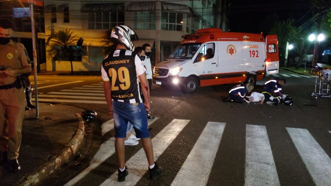 Motociclista invade preferencial e é atingido por outra moto na avenida Manoel Mendes Camargo