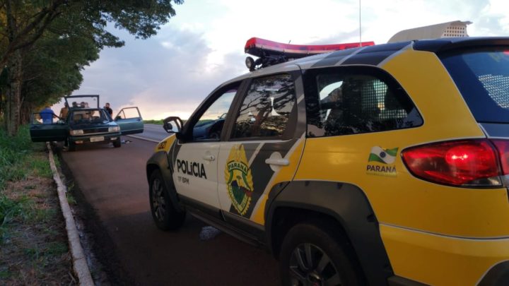 Em perseguição pela rodovia, PM prende ladrões após roubo em Mercado no distrito de Paraná do Oeste