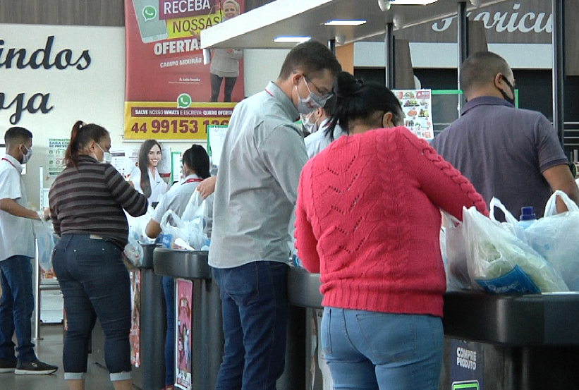 Supermercados com grande movimento nestes últimos três dias