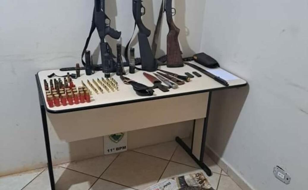 Operação Veredas prende três, apreende armas e munições em Campo Mourão