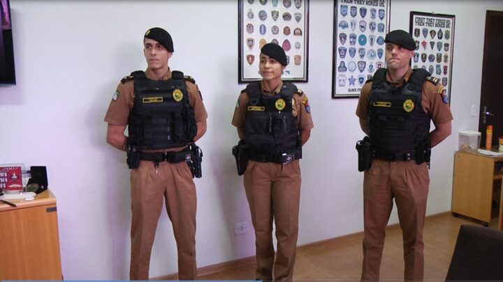 Três cadetes passam por estagio na Polícia Militar de Campo Mourão