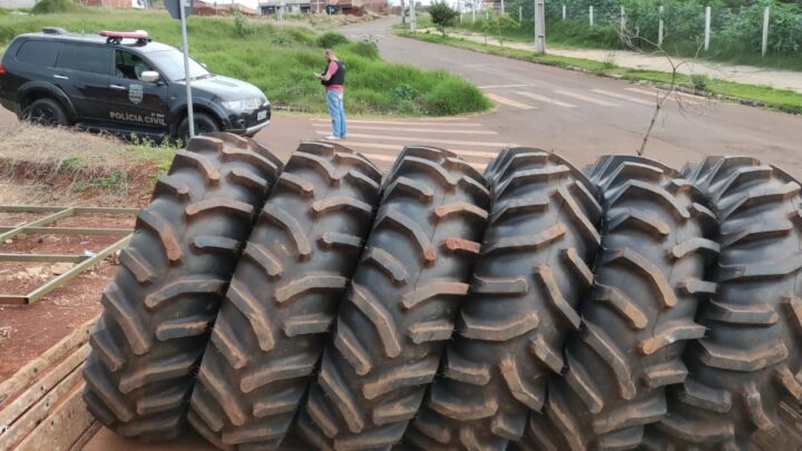 PCPR prende homem com pneus furtados, avaliados em R$ 6.000 cada um