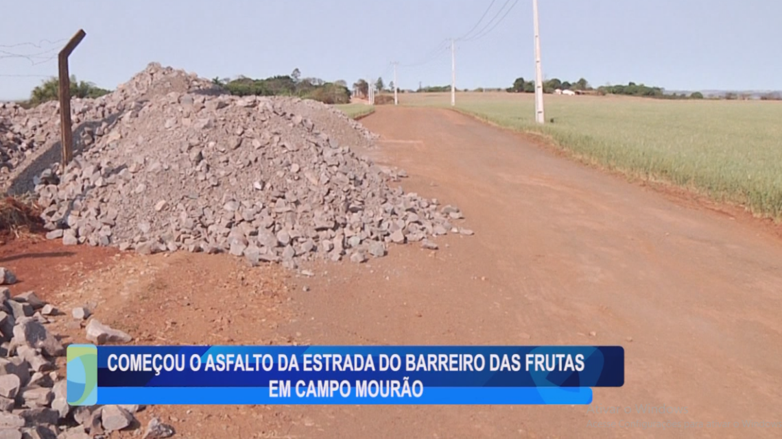 COMEÇOU O ASFALTO DA ESTRADA DO BARREIRO DAS FRUTAS EM CAMPO MOURÃO