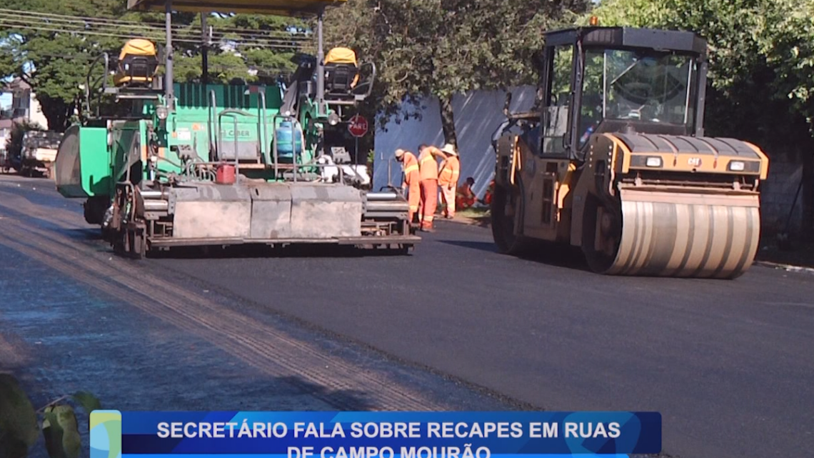 SECRETÁRIO FALA SOBRE RECAPES EM RUAS DE CAMPO MOURÃO