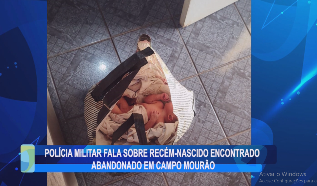 RECÉM NASCIDO É ENCONTRADO ABANDONADO EMBAIXO DE ARBUSTO EM CAMPO MOURÃO