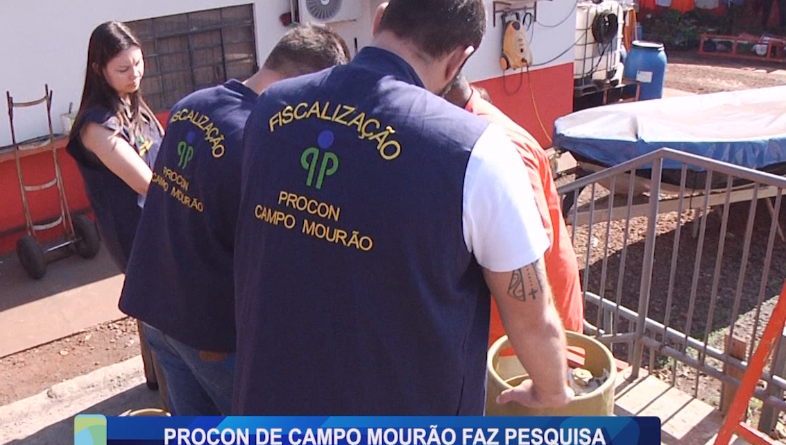 PROCON DE CAMPO MOURÃO FAZ PESQUISA DE PREÇOS DE GÁS DE COZINHA