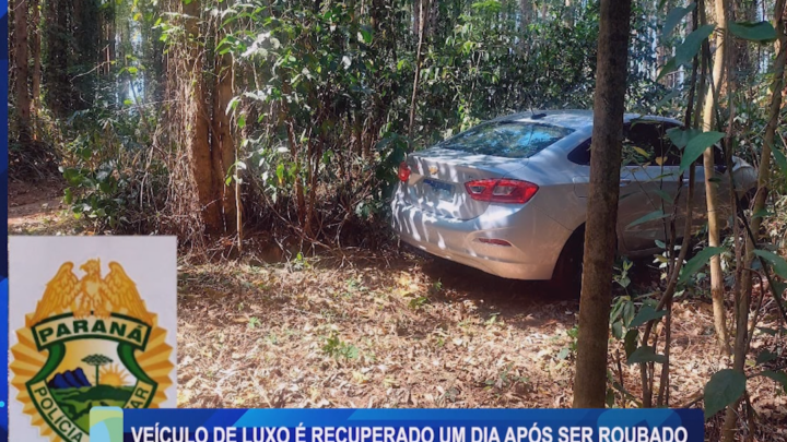 VEÍCULO DE LUXO É RECUPERADO UM DIA APÓS SER ROUBADO