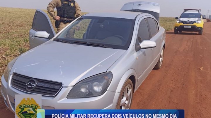 POLÍCIA MILITAR RECUPERA DOIS VEÍCULOS NO MESMO DIA