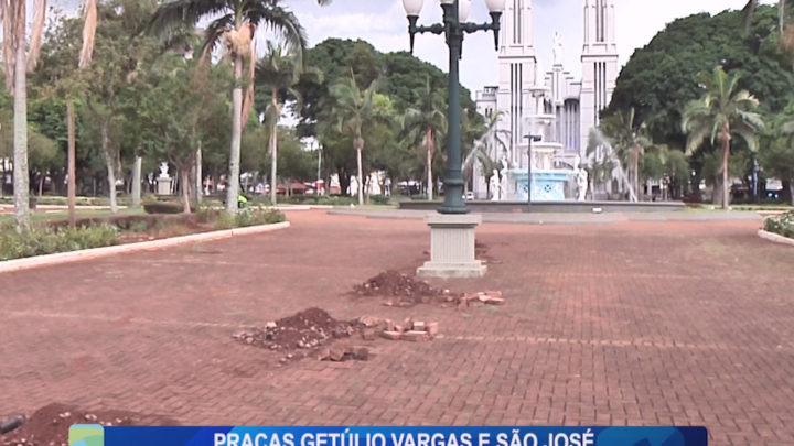 PRAÇAS GETÚLIO VARGAS E SÃO JOSÉ GANHARÃO NOVA ILUMINAÇÃO