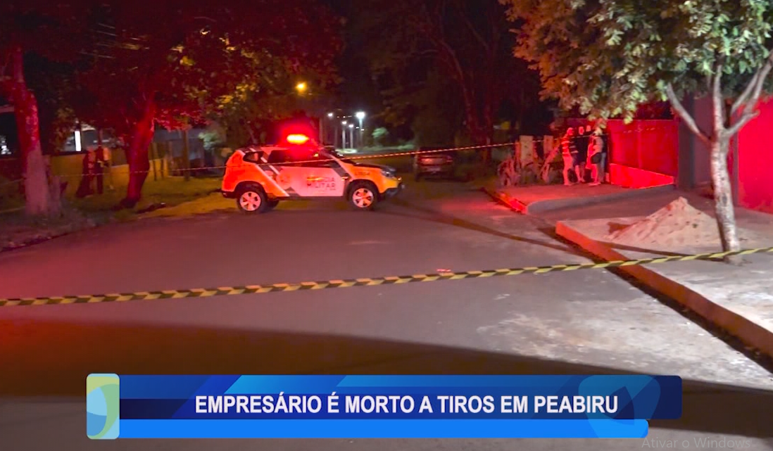 EMPRESÁRIO É MORTO A TIROS EM PEABIRU