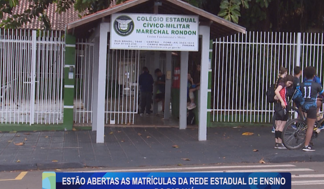 ESTÃO ABERTAS AS MATRÍCULAS DA REDE ESTADUAL DE ENSINO DO PARANÁ