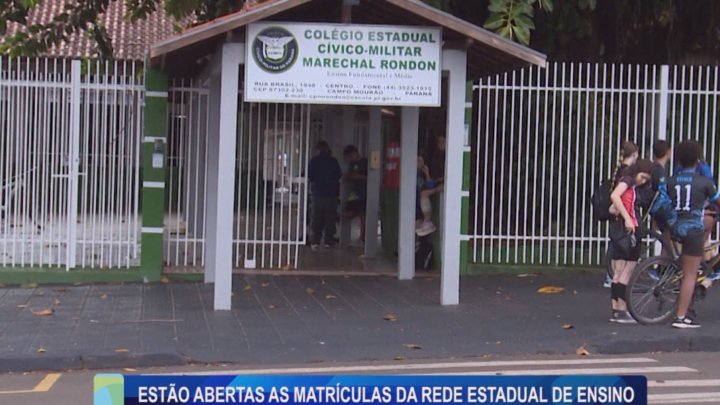 ESTÃO ABERTAS AS MATRÍCULAS DA REDE ESTADUAL DE ENSINO DO PARANÁ