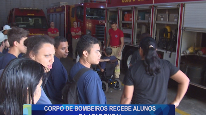 CORPO DE BOMBEIROS RECEBE ALUNOS DA APAE RURAL