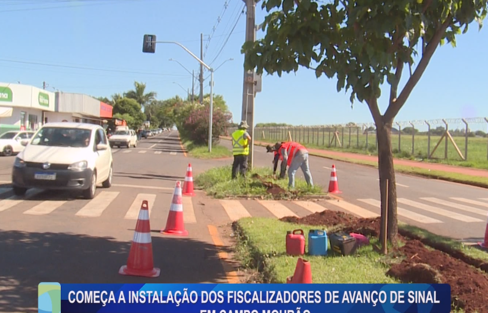 COMEÇA A INSTALAÇÃO DOS FISCALIZADORES DE AVANÇO DE SINAL EM CAMPO MOURÃO