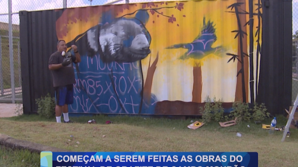 COMEÇAM A SEREM FEITAS AS OBRAS FESTIVAL DE GRAFITE DE CAMPO MOURÃO