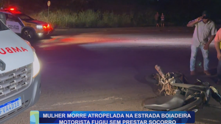 MULHER MORRE ATROPELADA NA ESTRADA BOIADEIRA, MOTORISTA FUGIU SEM PRESTAR SOCORRO