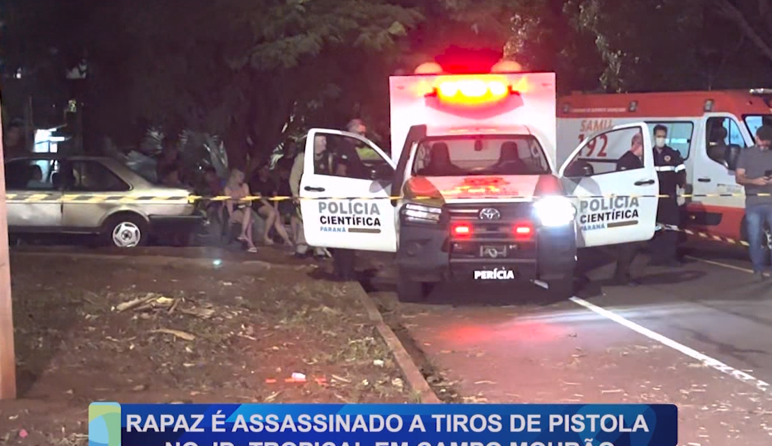 RAPAZ É ASSASSINADO A TIROS DE PISTOLA NO JD. TROPICAL DE CAMPO MOURÃO