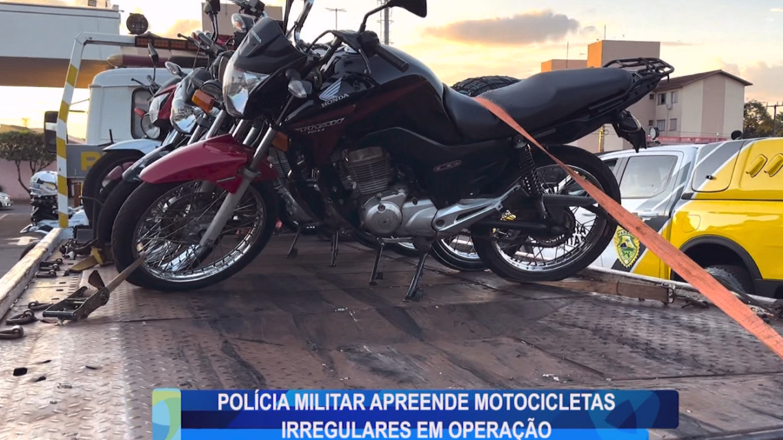 POLÍCIA MILITAR APREENDE MOTOCICLETAS IRREGULARES EM OPERAÇÃO