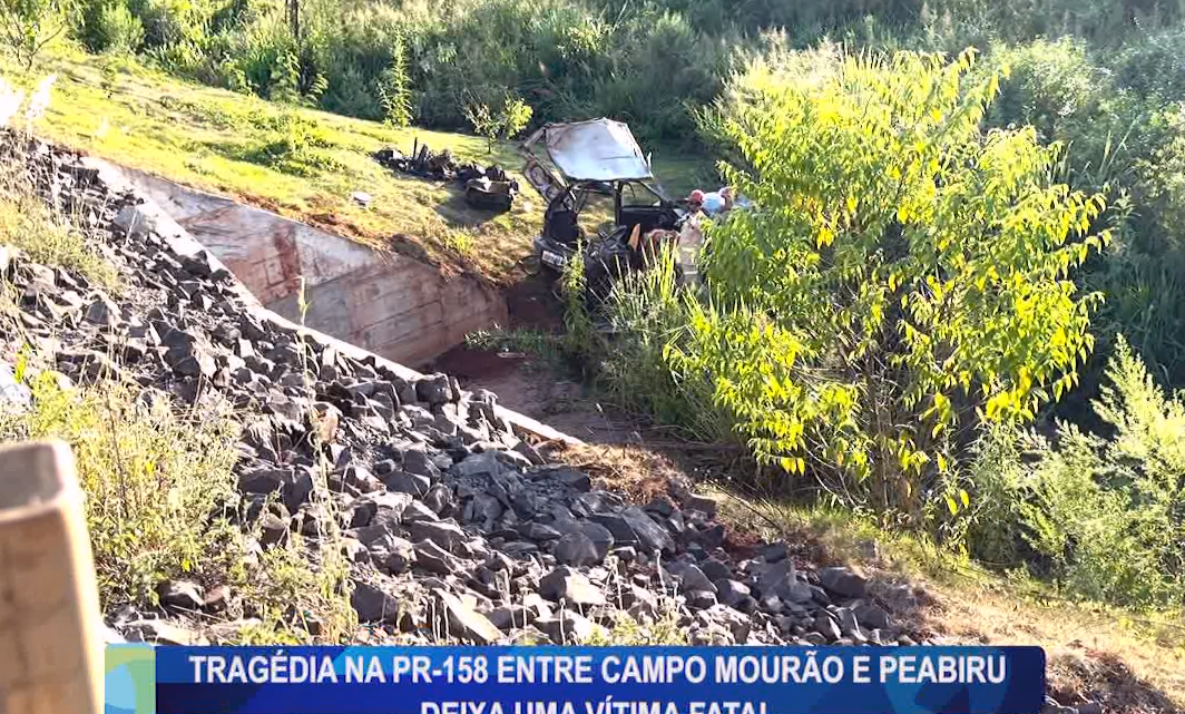 TRAGÉDIA NA PRC-158 ENTRE CAMPO MOURÃO E PEABIRU DEIXA UMA VÍTIMA FATAL