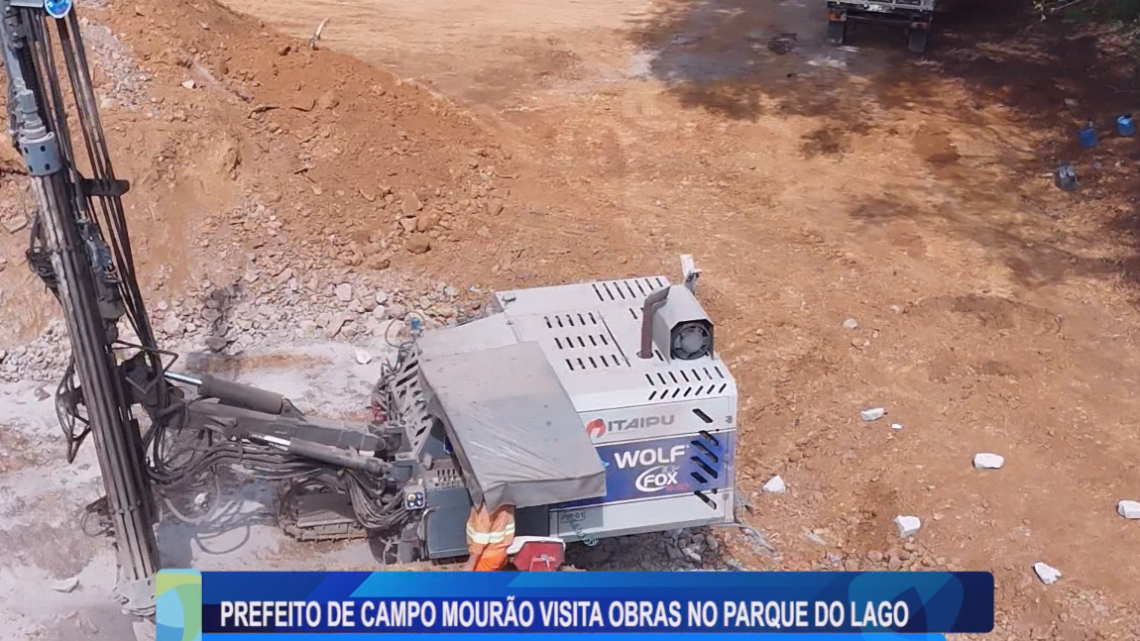 PREFEITO DE CAMPO MOURÃO VISITA OBRAS NO PARQUE DO LAGO