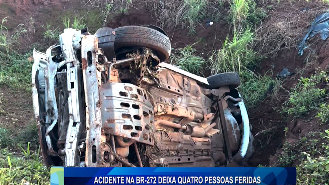 ACIDENTE NA BR-272 DEIXA QUATRO PESSOAS FERIDAS