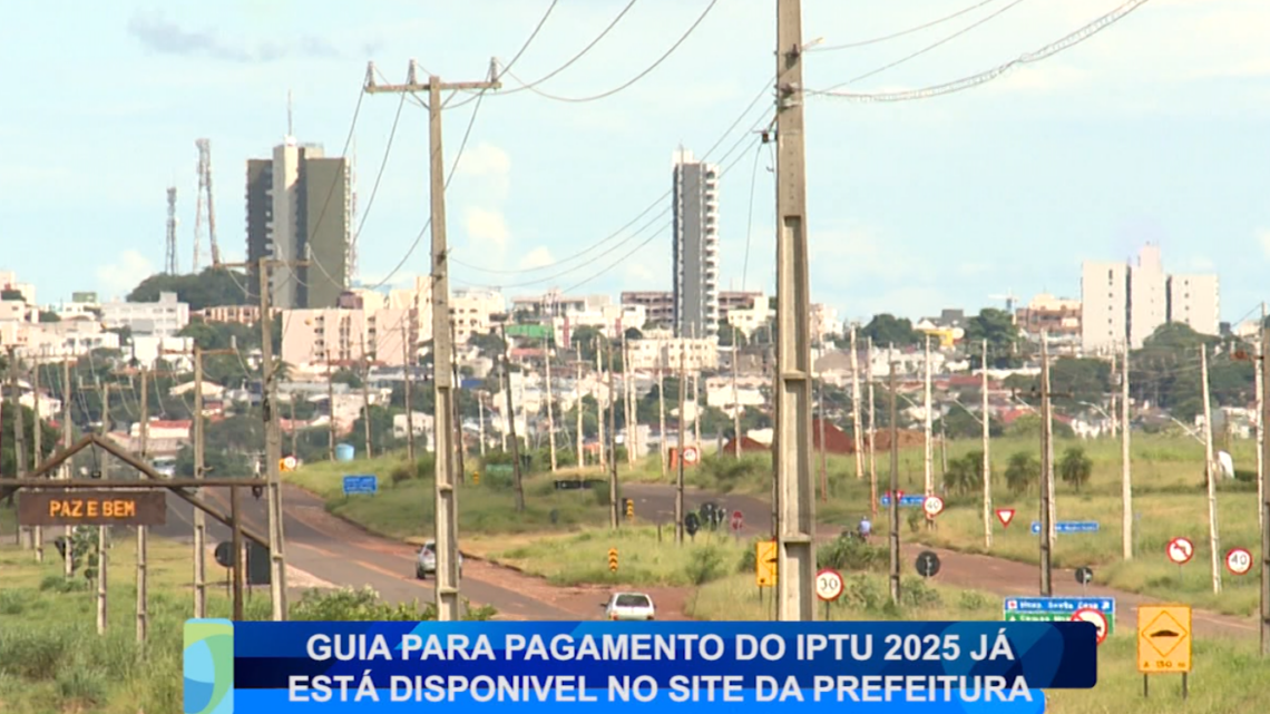 GUIA PARA PAGAMENTO DO IPTU 2025 JÁ ESTÁ DISPONÍVEL NO SITE DA PREFEITURA