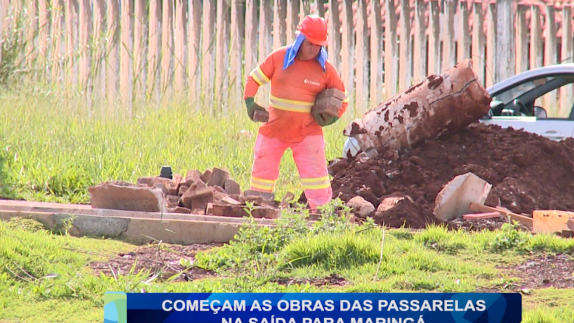 COMEÇAM AS OBRAS DAS PASSARELAS NA SAÍDA PARA MARINGÁ