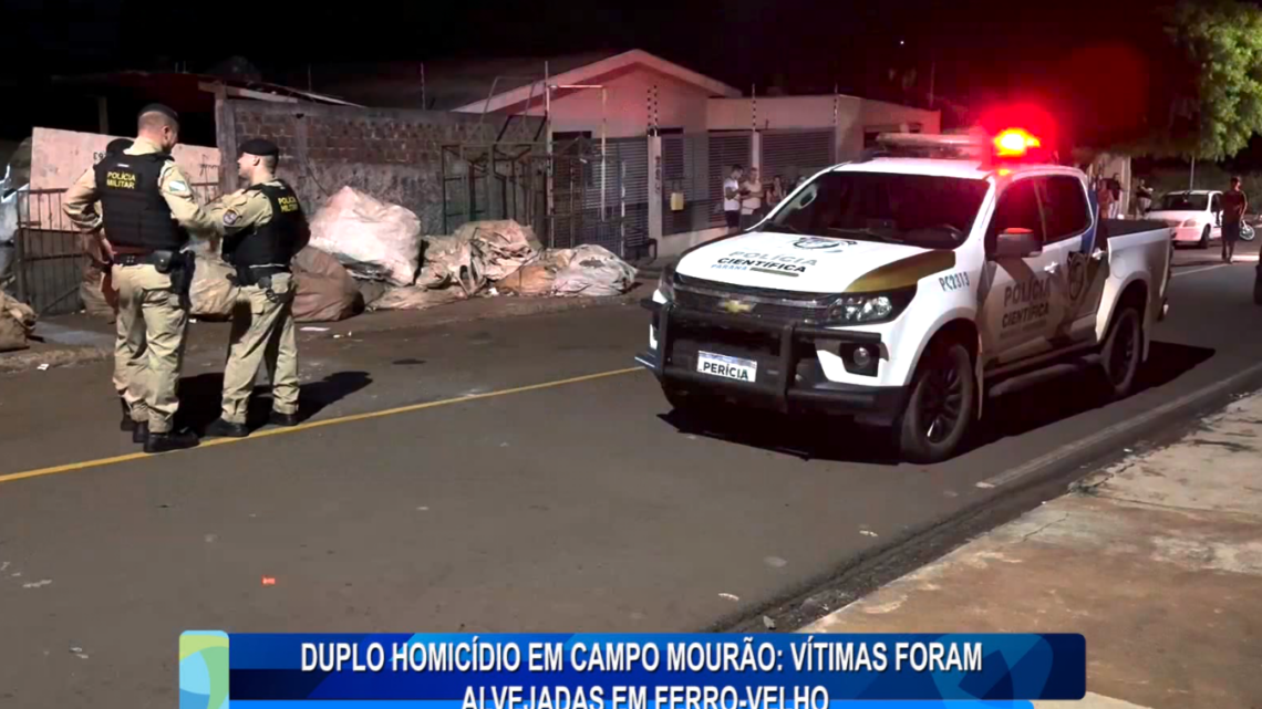 DUPLO HOMICÍDIO EM CAMPO MOURÃO: VÍTIMAS FORAM ALVEJADAS EM FERRO-VELHO