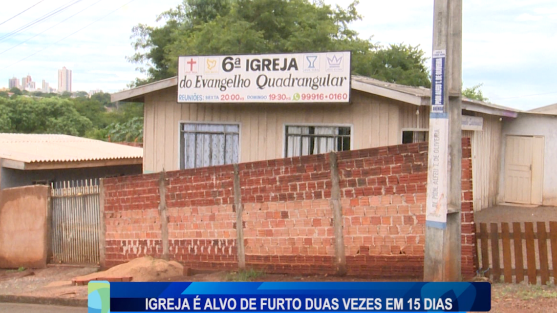 IGREJA É ALVO DE FURTO DUAS VEZES EM 15 DIAS