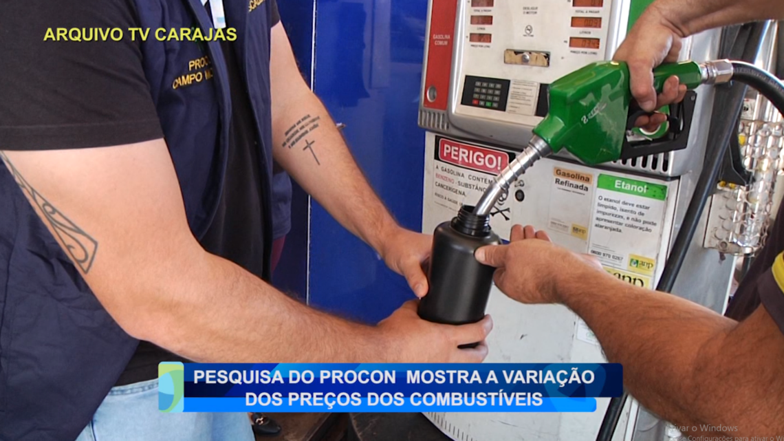 PESQUISA DO PROCON MOSTRA A VARIAÇÃO DOS PREÇOS DOS COMBUSTÍVEIS