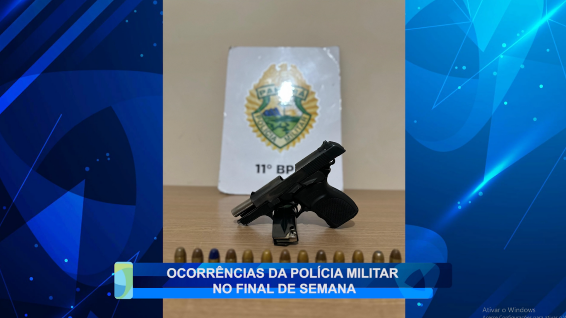 OCORRÊNCIAS DA POLÍCIA MILITAR NO FINAL DE SEMANA