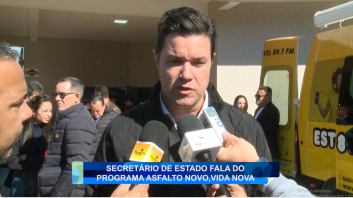 SECRETÁRIO DE ESTADO FALA DO PROGRAMA ASFALTO NOVO, VIDA NOVA