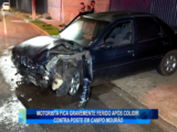 MOTORISTA FICA GRAVEMENTE FERIDO APÓS COLIDIR CONTRA POSTE EM CAMPO MOURÃO