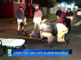 ACIDENTE ENTRE CARRO E MOTO NO JARDIM ALBUQUERQUE