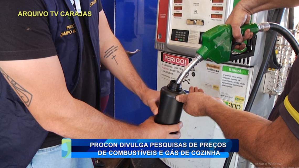 PROCON DIVULGA PESQUISAS DE PREÇOS DE COMBUSTÍVEIS E GÁS DE COZINHA