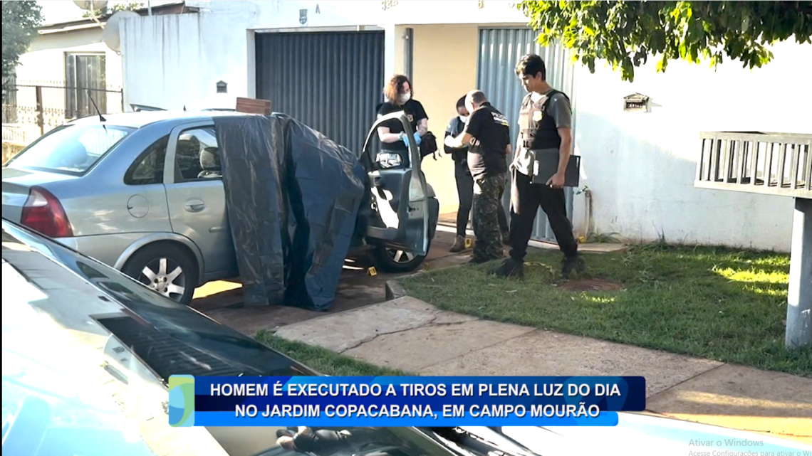 HOMEM É EXECUTADO A TIROS EM PLENA LUZ DO DIA EM CAMPO MOURÃO