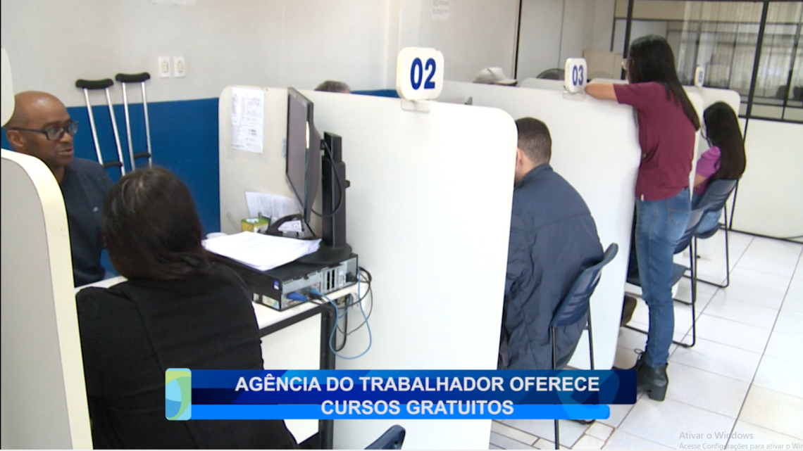 AGÊNCIA DO TRABALHADOR OFERECE CURSOS GRATUITOS