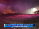 BOMBEIROS COMBATEM DOIS INCÊNDIOS CRIMINOSOS EM ÁREAS DE VEGETAÇÃO EM CAMPO MOURÃO