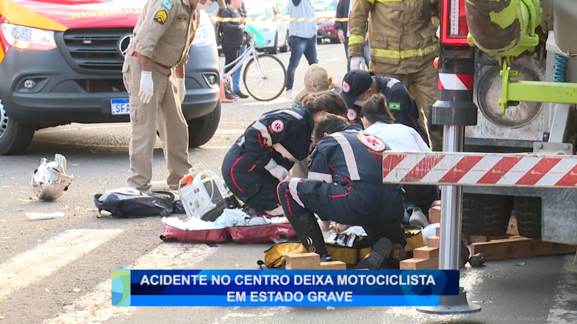 ACIDENTE DEIXA MOTOCICLISTA ESTADO GRAVE
